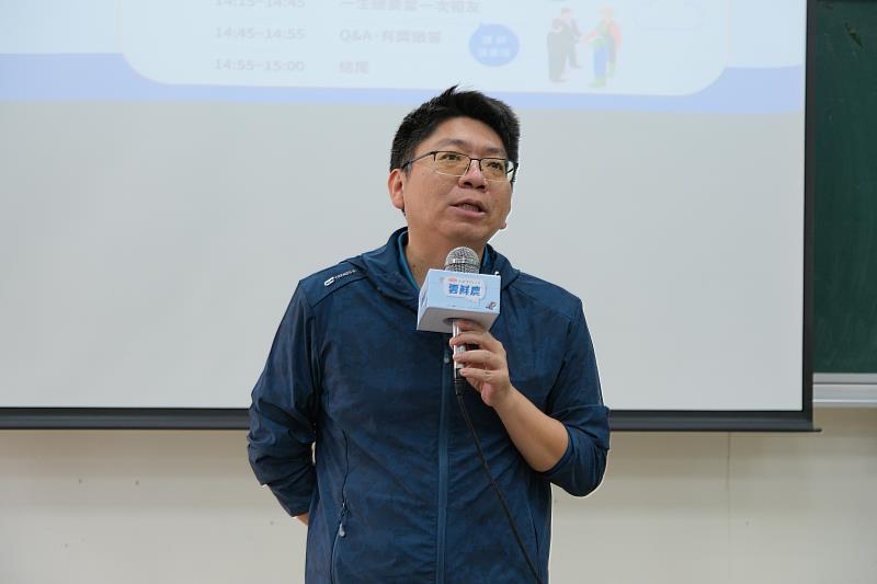 雲林縣政府農業處舉辦「青年產業經營分享暨經驗傳承活動」，雲林縣政府農業處蔡耿宇副處長開場致詞。