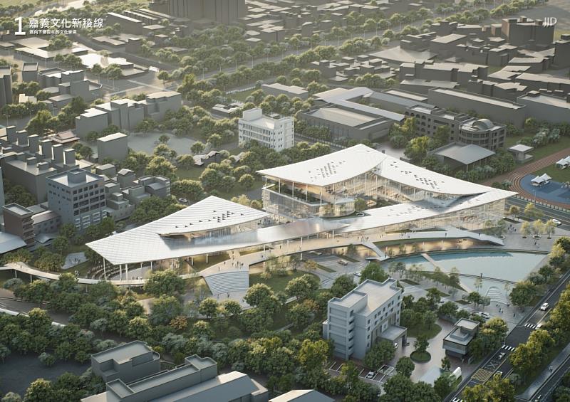 嘉義文化新稜線模擬圖。（潘冀聯合建築師事務所提供）