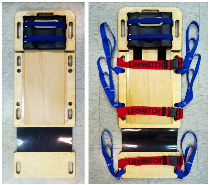 緊急救護搬運固定器材改良開發設計。
