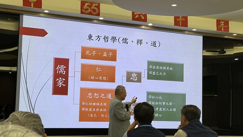 林昭庚院士專題演講「中西醫結合談養生」，鼓勵同學們都能做自己的醫生。