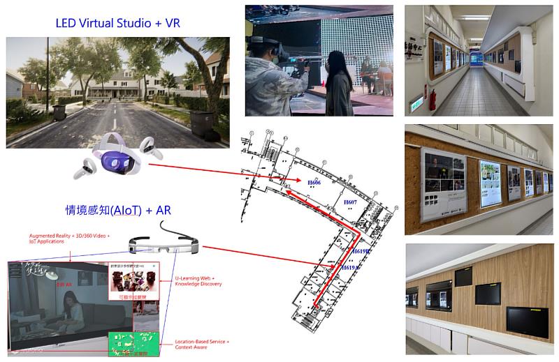 資傳系沉浸式互動藝術創作走廊。