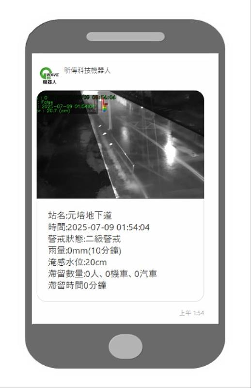 新竹市車行地下道導入「智慧人車辨識」,即時掌握防汛動態。