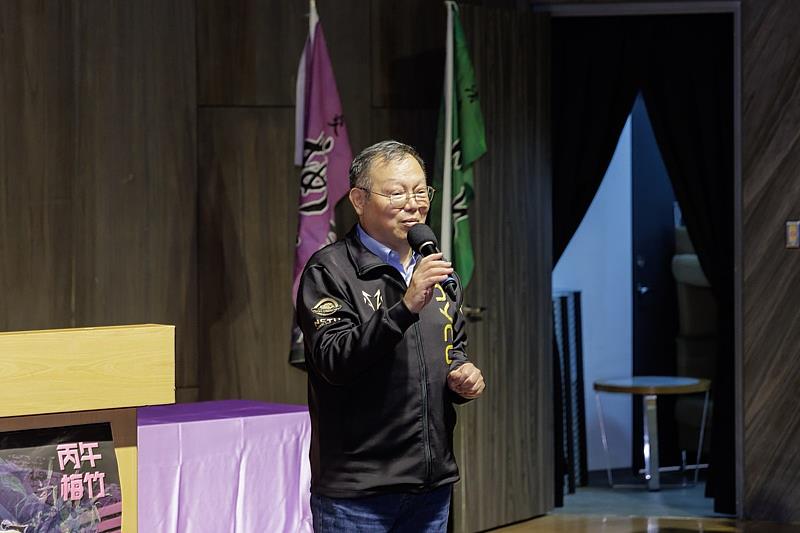 陽明交大校長林奇宏致詞。