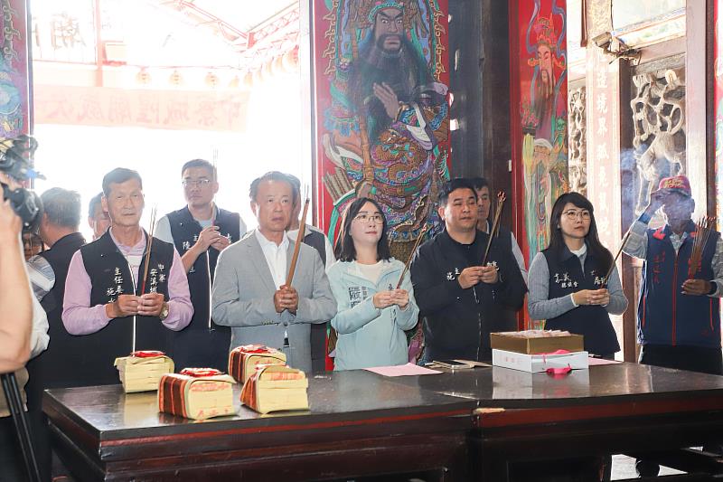 鹿草鄉重寮社區打造「光之境」燈座 當代藝術詮釋城隍信仰