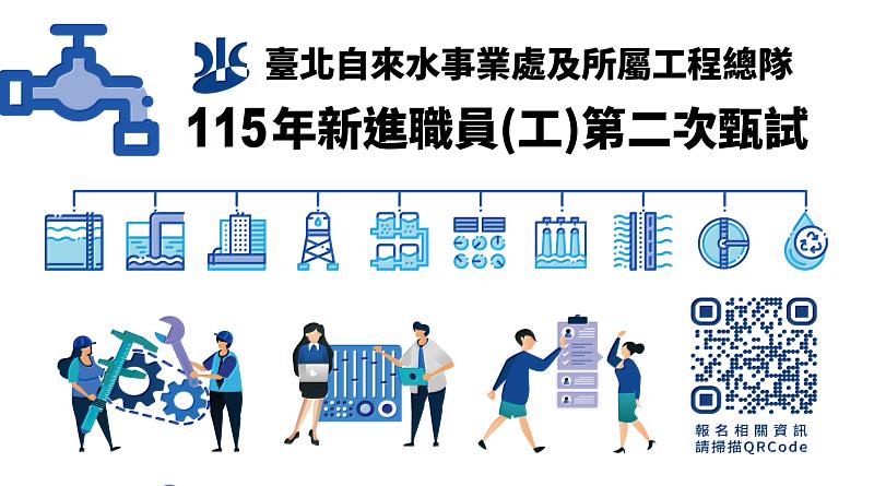 加入北水穩定未來！臺北自來水事業處招募新血 月薪上看57K