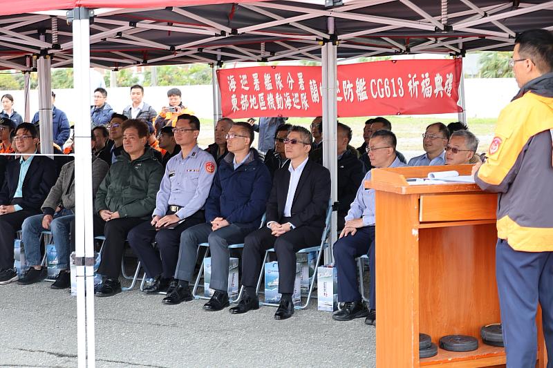 蘭嶼巡防艦成軍祈福典禮會場。