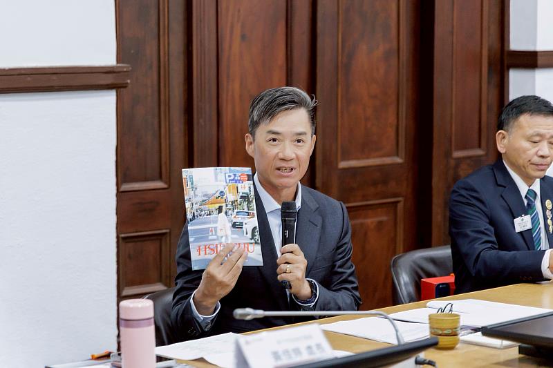 副市長林琨瀚致歡迎詞,並介紹新竹特色景點與小吃。