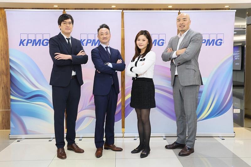 KPMG安侯建業今（18）日舉辦「2026 KPMG第1季讀書會」，KPMG顧問部副總經理林大中（左起）、顧問部營運長賴偉晏、審計部執業會計師羅瑞芝及稅務部執業會計師謝昌君均一同與會。