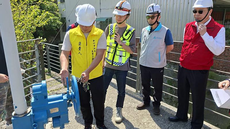 經濟部水利署抽查竹市防汛整備。