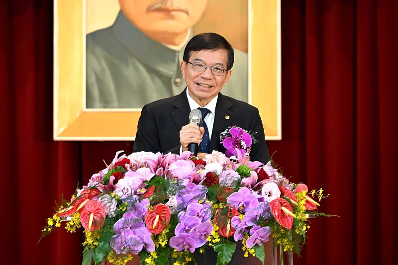 中華郵政舉辦「115年郵政節慶祝大會」,董事長王國材致詞。 /中華郵政提供
