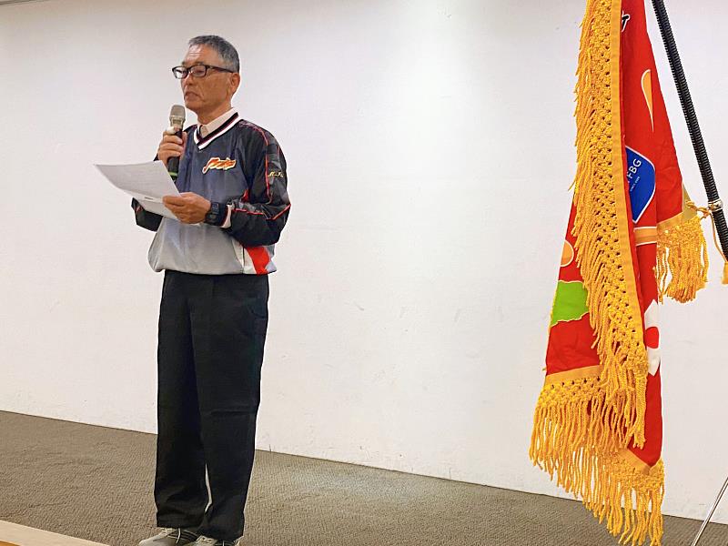 日台友好野球團團長伊藤學致詞。