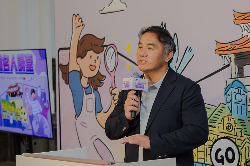 新竹市市政顧問張泰山致詞，將於3/28分享人生歷程，讓青年們能有所啟發。