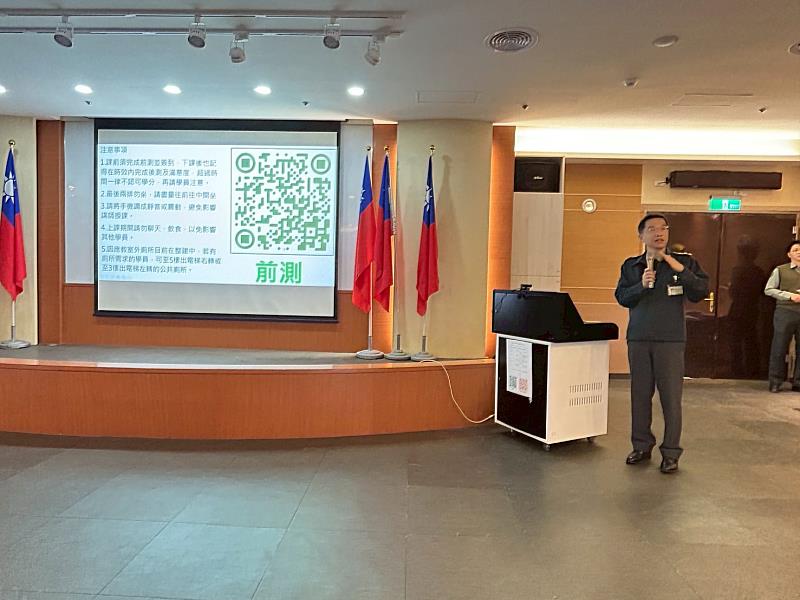 國軍桃園總醫院新竹分院長葉建志致詞。