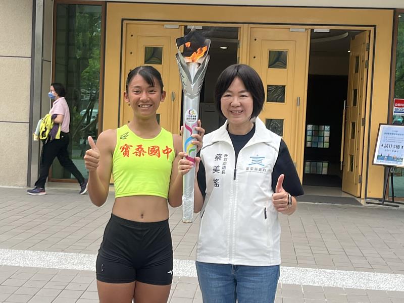 臺東縣政府為今年全中運傳遞聖火選手打氣 允諾全力支持