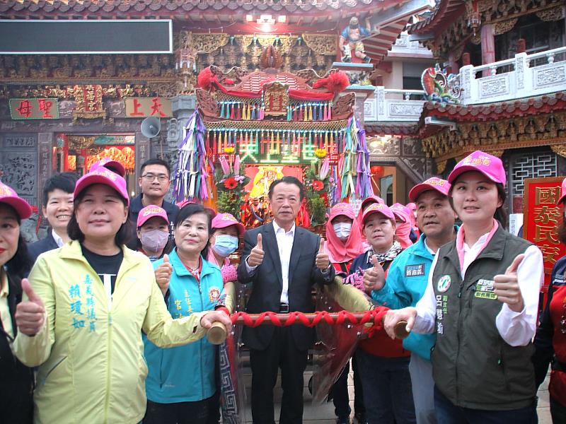 後潭鎮福宮天上聖母祈安遶境啟程 翁章梁恭迎起駕