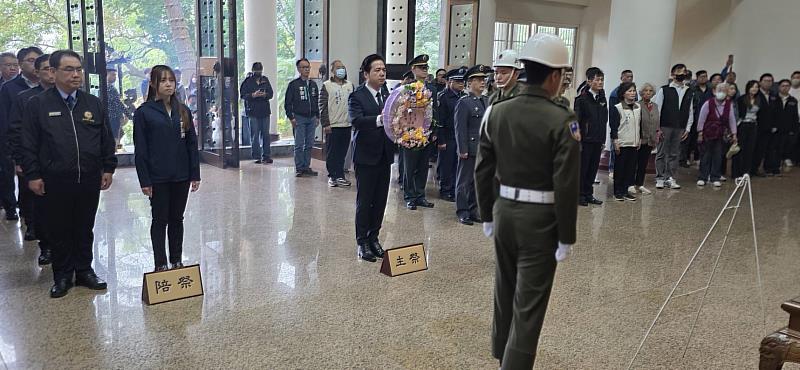 新竹市各界於新竹軍人忠靈祠舉行「115年陣亡將士暨公殞官兵春祭典禮」。