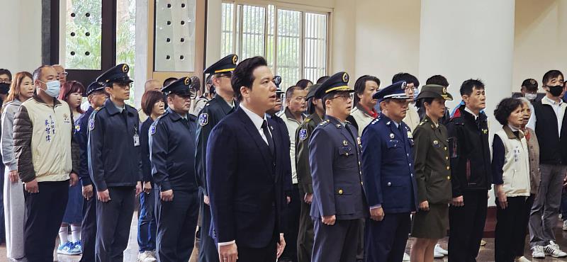 新竹市各界於新竹軍人忠靈祠舉行「115年陣亡將士暨公殞官兵春祭典禮」。