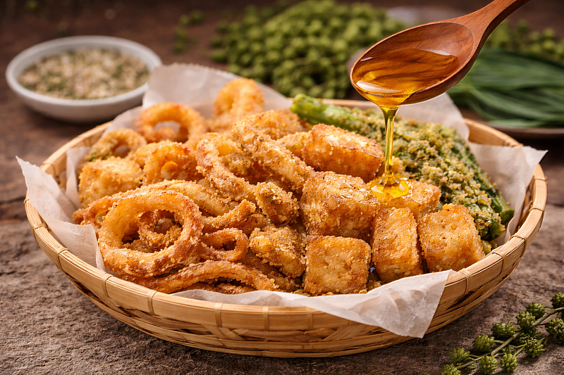 青花椒油與椒鹽粉結合