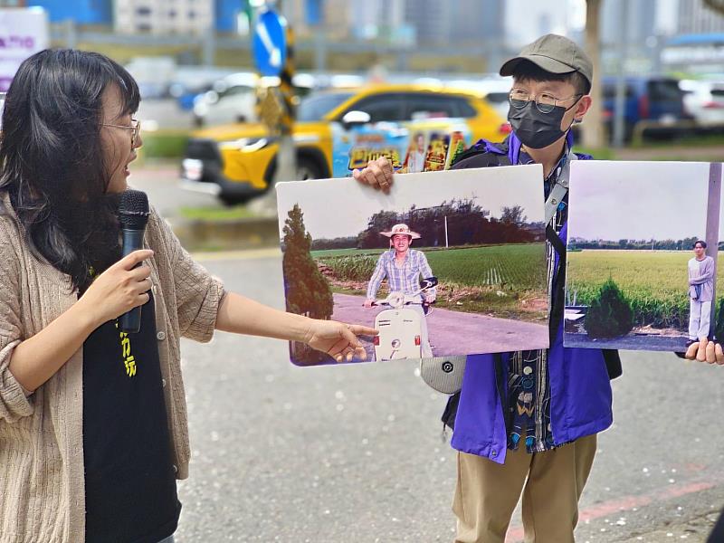 由在桃園青埔長大的「桃園藝文陣線聯盟」夥伴，分享兒時記憶與青埔快速變遷的歷程。（原文會提供）