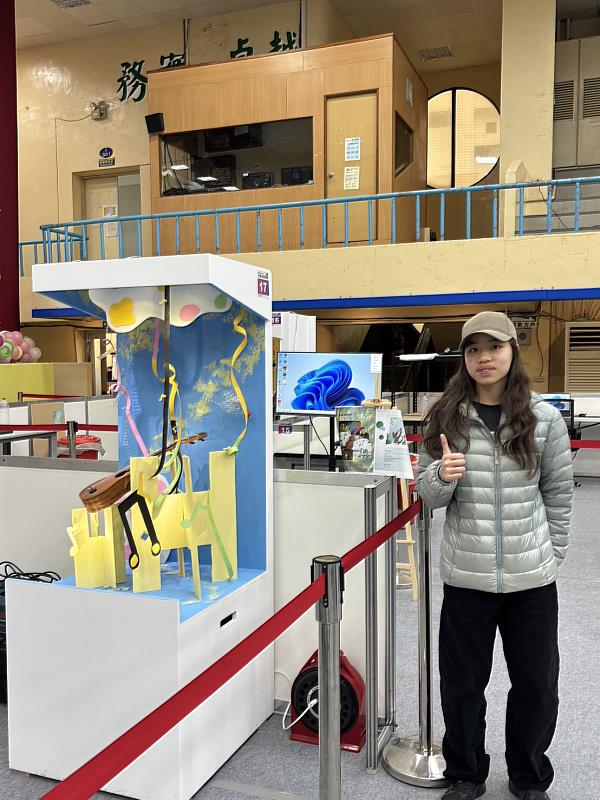展示設計（北區）第5名許珊霈同學完成作品照片。（照片/校方提供）