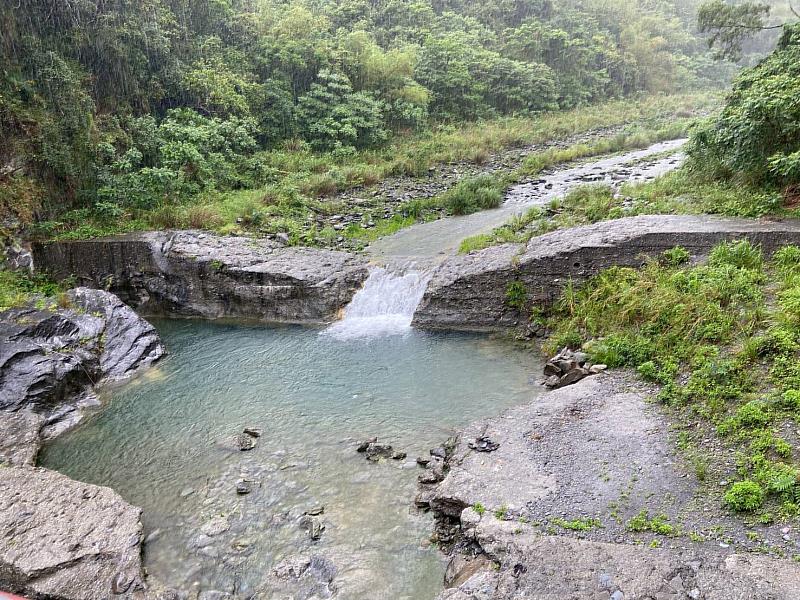 五號防砂壩第3次降壩後情形。