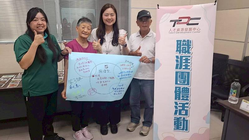 TDC舉辦「職涯團體活動」，透過小組討論、實作練習及經驗分享，強化學員在人際互動與溝通表達等職場軟實力。
