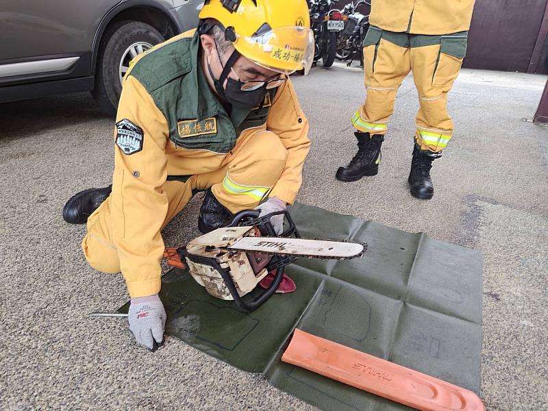 鏈鋸裝備檢測。