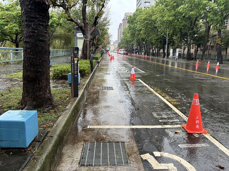 公園路一帶暫時未出現積淹水情形
