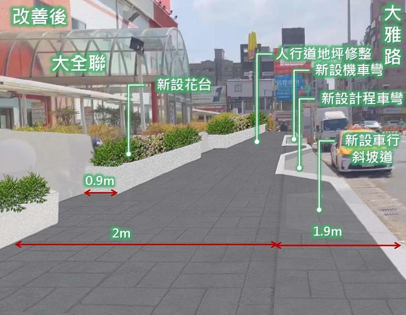 改善工程完工示意圖。