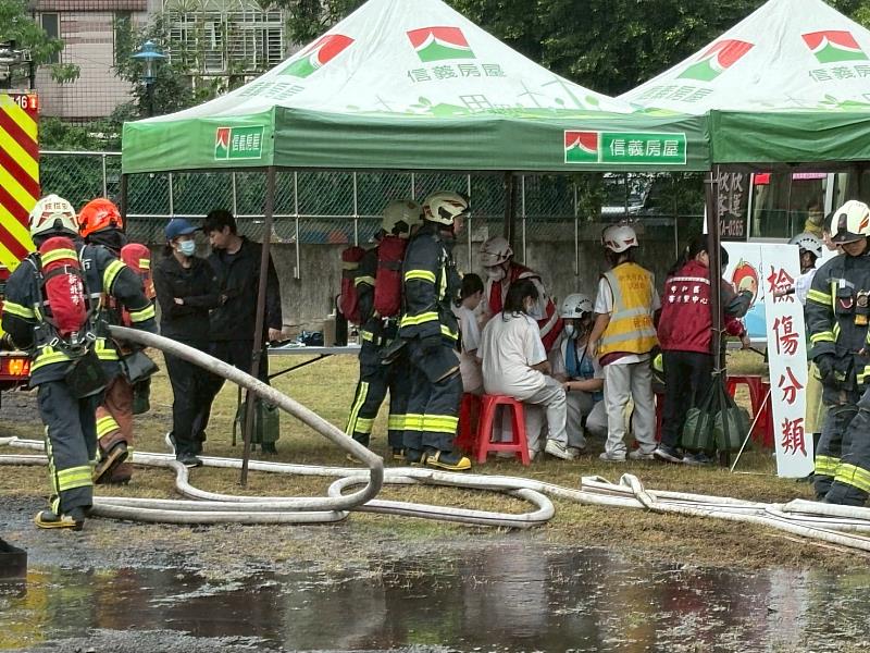 信義房屋結合在地力量，支持防災演練。