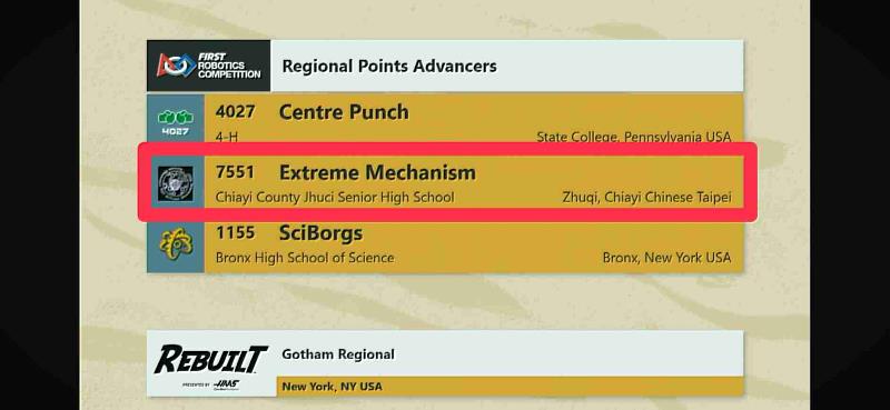 竹崎高中FRC7551紐約賽奪佳績 晉級休士頓世界賽