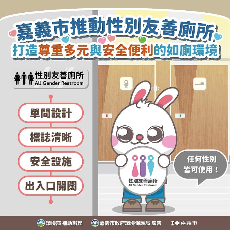 嘉市推動性別友善廁所 打造尊重多元與安全便利的如廁環境