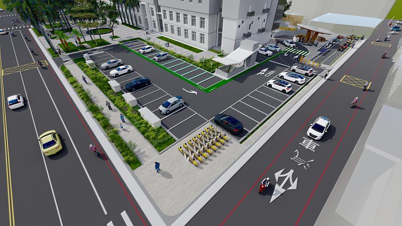 嘉市舊市公所地下停車場動土，斥資4.8億元活化歷史場域，強化交通機能。