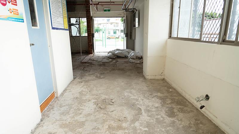 竹市香山綜合運動場看台整修工程啟動,副市長林琨瀚視察。