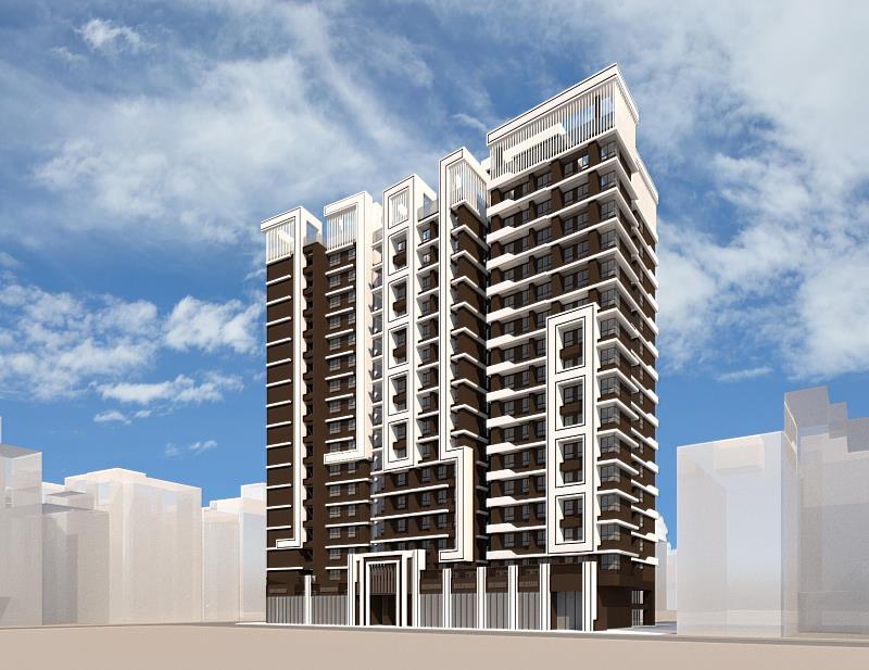 建築外觀設計利用垂直線條切分量體，碎化量體的視覺衝擊，降低對周邊環境的壓迫感。（模擬圖，新北住都中心提供）