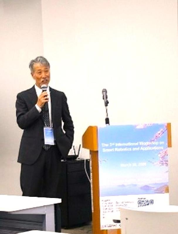 【深化聯盟・共創未來】日本香川高專校長Nobuo Araki致詞勉勵，高度肯定南臺科大在推動臺日智慧機器人研究聯盟的長期貢獻，定錨雙邊合作新高度。