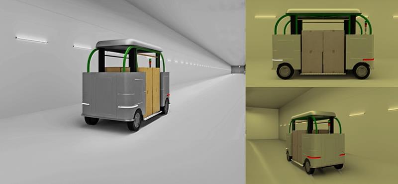 勤崴國際推出「雙向自動駕駛物流車」，適用智慧工廠與倉儲中心 。（圖/勤崴國際提供）