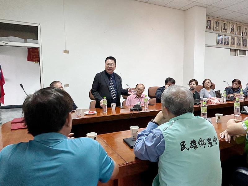 南華大學科技學院與民雄農會簽署MOU，陳柏青院長致詞。