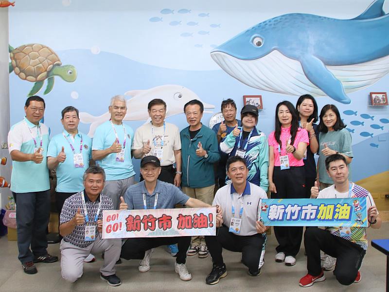 翁章梁赴全中運團本部勉勵22縣市代表隊