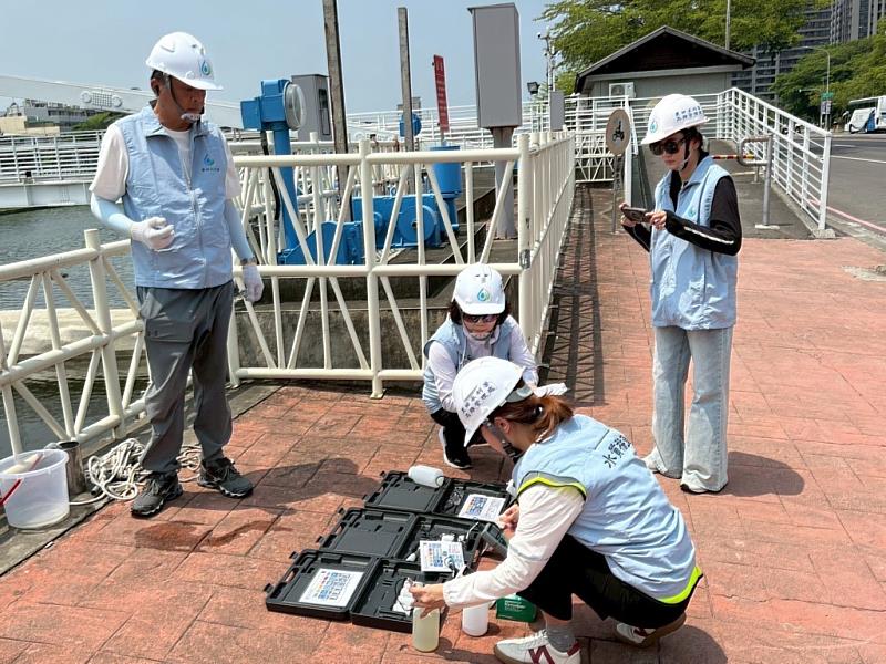 河道被傾倒廢棄物污染水質,執行灌溉水質檢測演練。