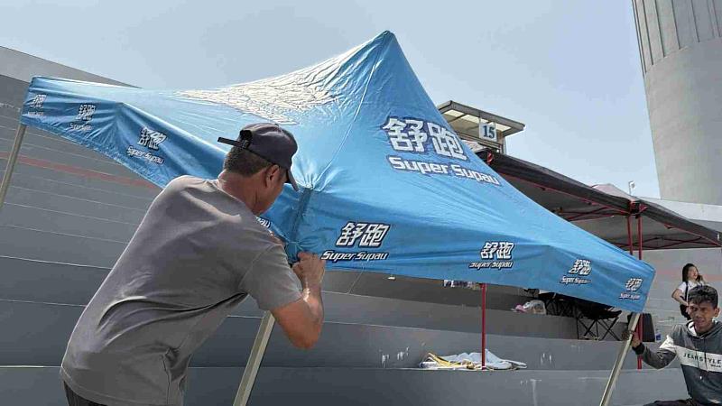 因應全中運高溫賽事環境 嘉義縣攜手舒跑加設遮陽設施