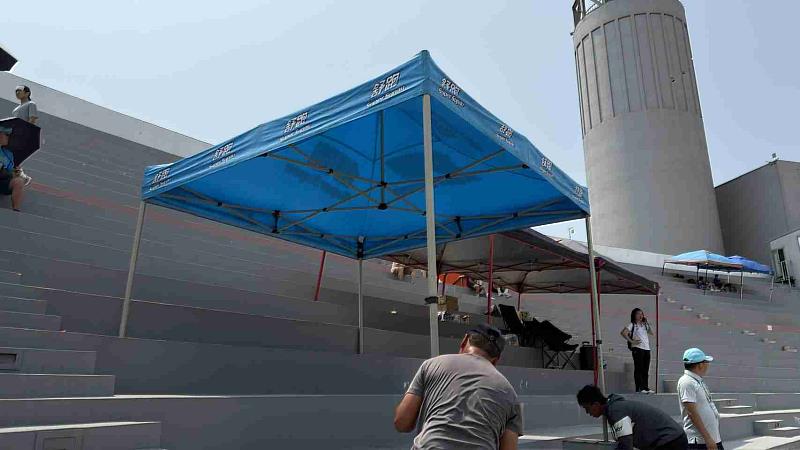 因應全中運高溫賽事環境 嘉義縣攜手舒跑加設遮陽設施