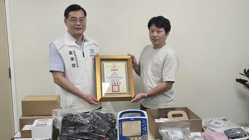 延續愛心！梁先生捐贈生理監視儀 提升台東救護能量