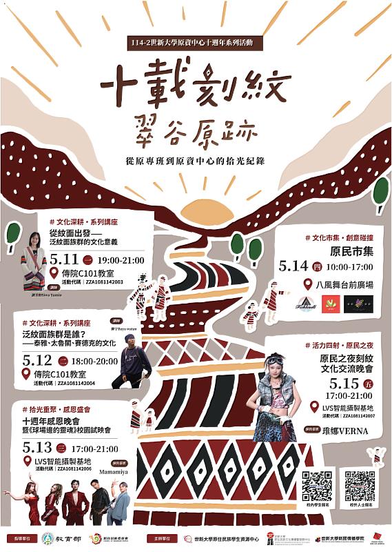 世新大學原資中心10週年，「十載刻紋」系列活動5月登場。（世新大學提供）