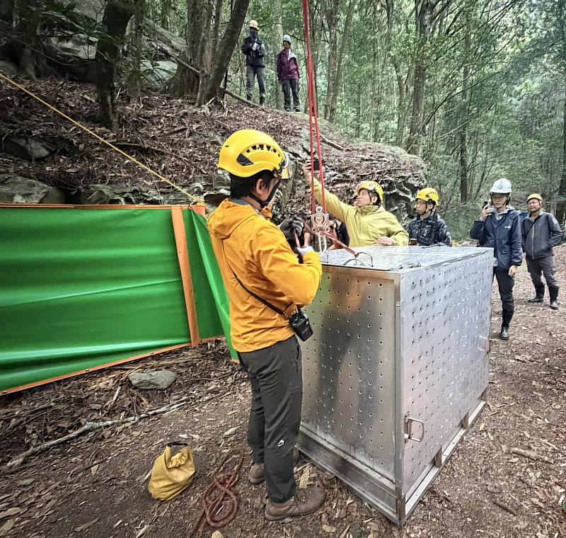 工作人員進行野放前整備作業，確保作業安全及順利。