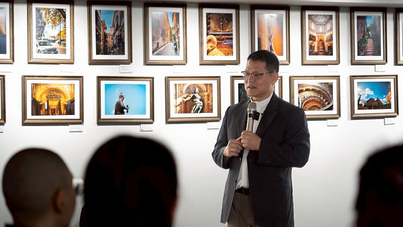 林之鼎神父分享宗教交流的真諦。（圖由世界宗教博物館提供）