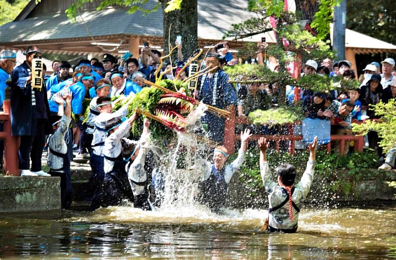 小山市的間々田八幡宮每年5月5日舉辦的“蛇舞祭”是從江戶時代開始持續至今，祈禱五穀豐登和疫病退散的民俗活動。