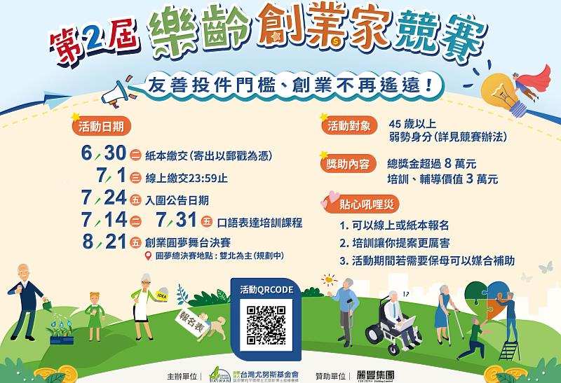 第2屆樂齡創業家競賽海報