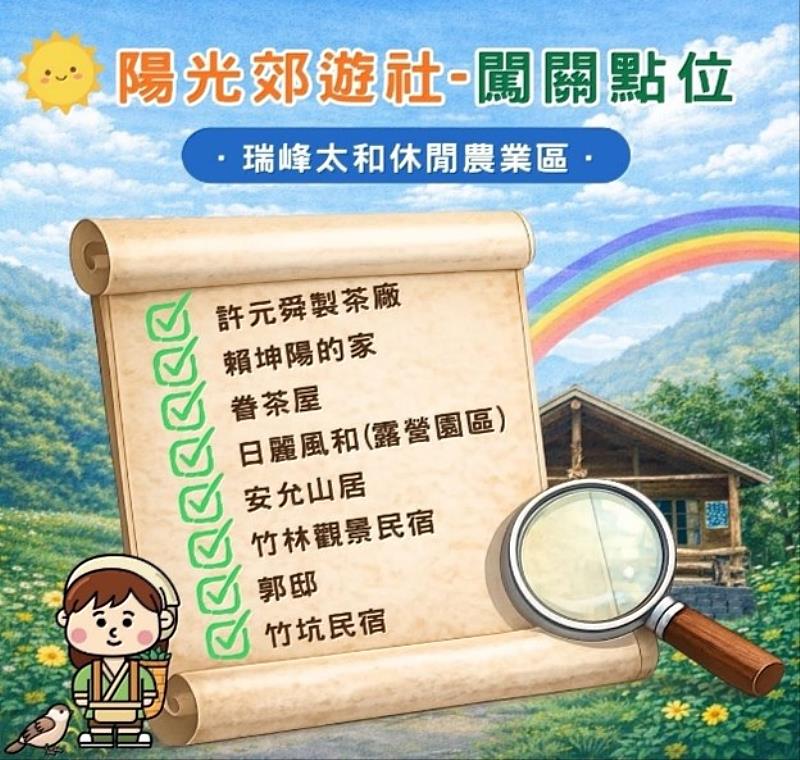 瑞峰太和休閒農業區「嘉義縣陽光郊遊社－闖關挑戰賽」