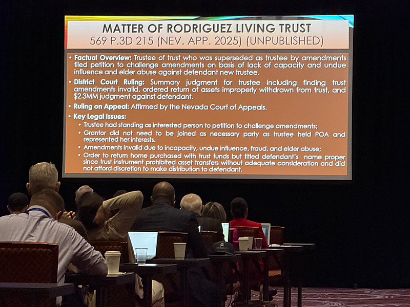 2026 Nevada Tax & Trust Conference於Caesars Palace舉辦，吸引眾多信託、稅務及法律領域專業人士到場交流。